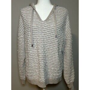 Nicole Miller Cream V-Neck Sweater